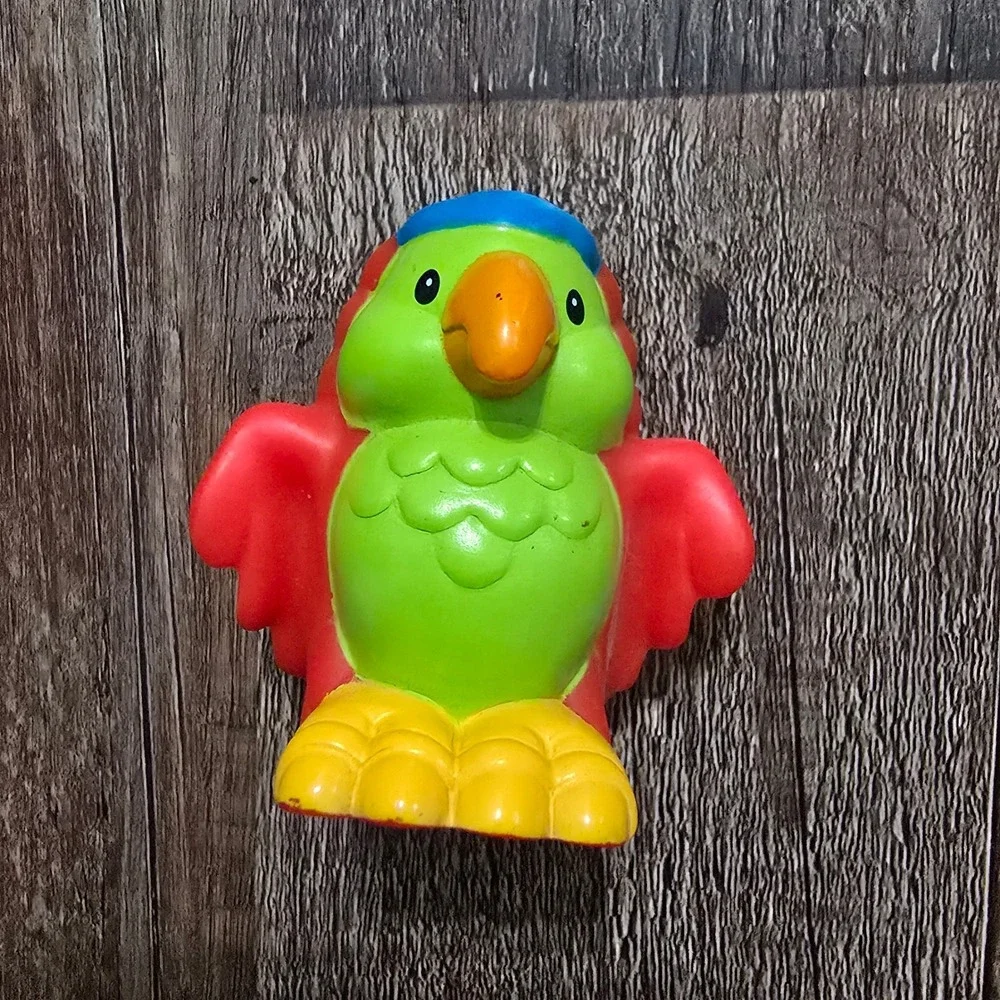 Fisher-Price Little People Parrot Bird Figure Red Green Tropical Toy